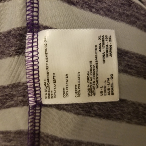 New Balance Striped Racerback Athletic Tank - Picture 7 of 8